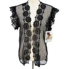 Alana Gale Vintage Nylon and Lace Trim Nightie Set Size Medium