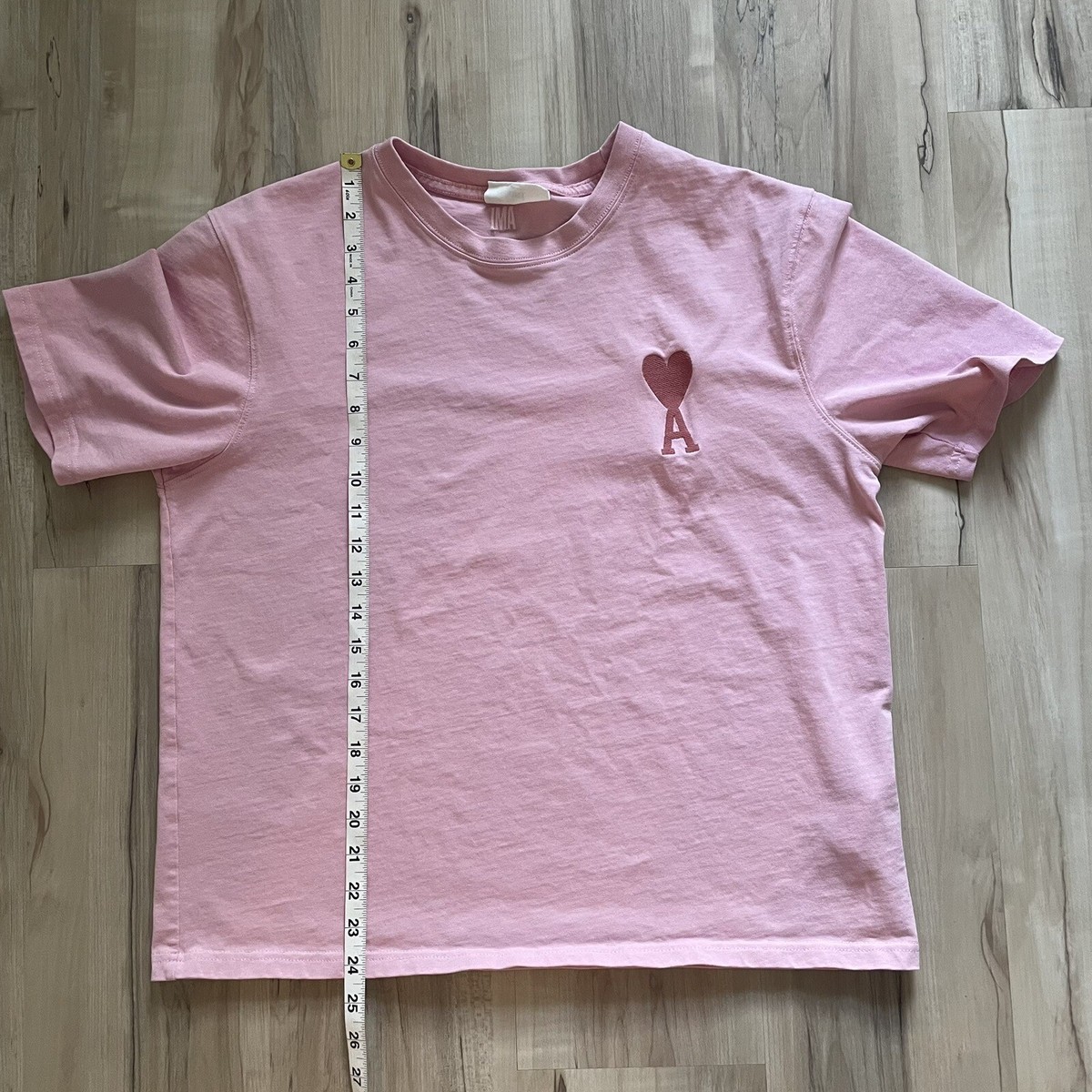 AMI Alexandre Mattiussi Embroidered Logo T-Shirt Men's Light AMI Alexandre Mattiussi Embroidered Logo T-Shirt Men's Light