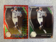 Jordan Lawlar Diamondbacks rookie 2021 Panini Prizm Draft Red Velocity PDP6+base