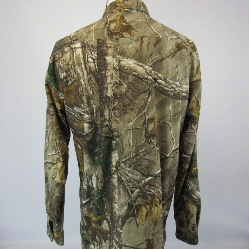 Game Winner Shirt Men's M Camo Long Sleeve Fleece Button Up Realtree Hunting - Image 3 of 4