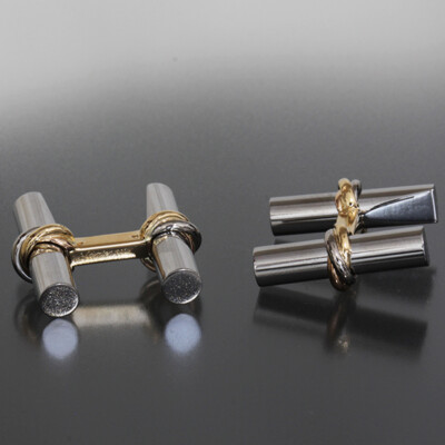Cartier Trinity Cufflinks K18×SS Three Colors Mens Ladies