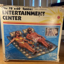 New Vintage Rare 1984 Intex The Wet Set 78  x60  DBL TANNER Entertainment Center