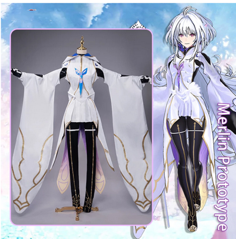 Anime Fate Grand Order Merlin Prototype Cosplay Costume FGO Outfit