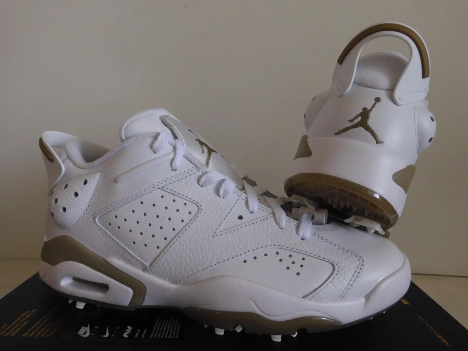 Nike Air Jordan Retro 6 G Golf "Botines de Golf" Blanco-Caqui Talla 8 [DV1376-100] Foto 2 de 4