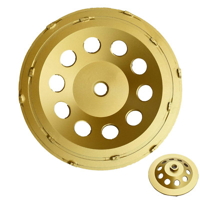 7'' Double Row PCD Cup Wheel - 12 PCS for Tough Concrete & Coating Removal