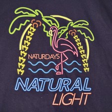 Natural Light Beer Mens T Shirt Xl Xlarge Blue Natty Light Naterdays Nwt