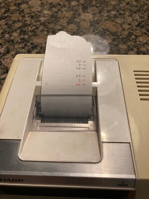 Vintage Sharp Compet CS-2061 Desk Calculator New Ribbon Installed