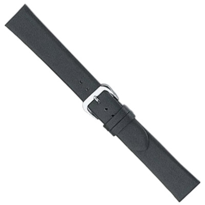 Minott > Uhrenarmband grau Ersatzband Leder glatt Band > Nappaleder