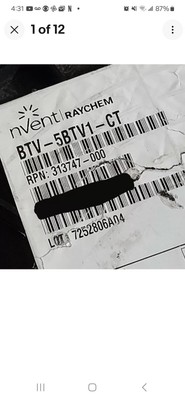 nVent Raychem 5BTV1-CT BTV Self-Regulating Heating Cable 5 Watts/Ft 120V /50ft