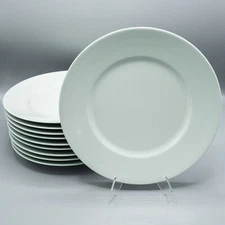 Raynaud Ceralene Limoges Celadon Green 10 5/8" Dinner Plates - Set of 10