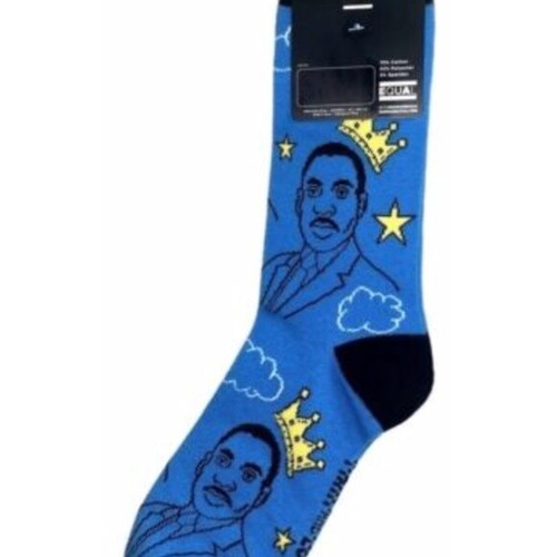 NWT Equal Stand for Something Men's Martin Luther King Blue Unisex Crew Socks OS - Picture 4 of 4