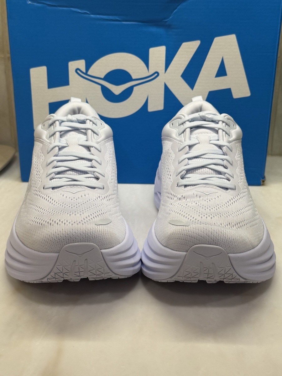 Size 10 - Hoka One One HOKA Bondi 8 Triple White for sale online