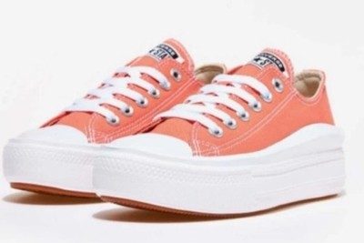 Converse Chuck Taylor All Star Move Platform Sneaker Bright Madder White Size 11
