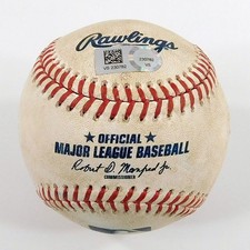 Rangers @ Nationals 7-8-23 Game-Used Baseball K.Ruiz (GO) / Andrew Heaney COA