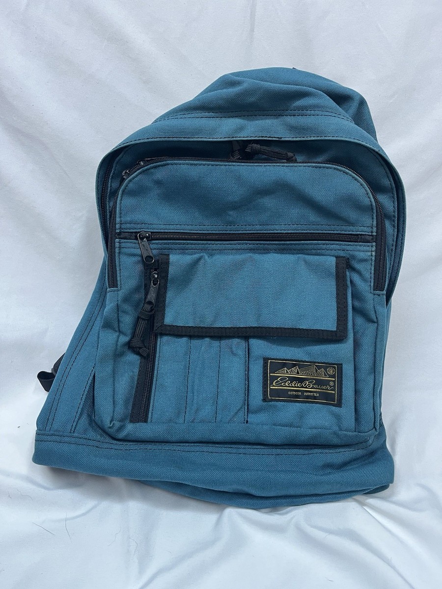 Vintage Eddie Bauer Backpack Green Outdoor Hiking Wilderness 90s
