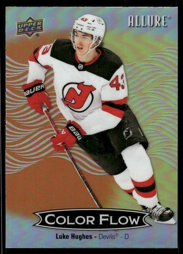 2024-25 Upper Deck Allure Color Flow Orange Yellow #CFL30 Luke Hughes - HKY
