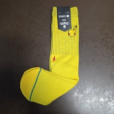 Pokemon X Stance Crew Socks - Size L 9-13 Pikachu