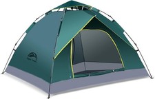 Happy Travel 1/2/3/4 Person Camping Tent, 2 Person, Dark Green 1-2 Person 