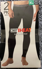 Men's 32 Degree Heat Base Layer Pant 2 Pack Black XL