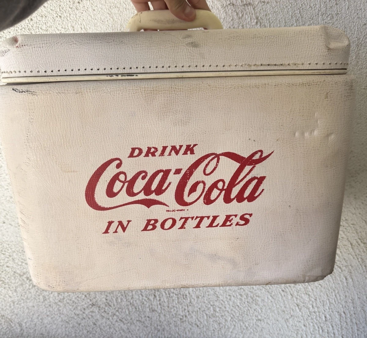 Vintage 1960’s White Coca Cola Cooler Chest