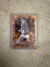 2025 Bowman Sapphire Jonah Tong Chrome Orange Refractor 1st Prospect #/25 Mets
