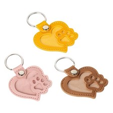 Dog Cat Paw Shaped Keychain Key Pendant PU Keepsake Cute Decorative Handbag