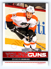 2012-13 Brandon Manning Upper Deck Young Guns Rookie Card #240. rookie card picture
