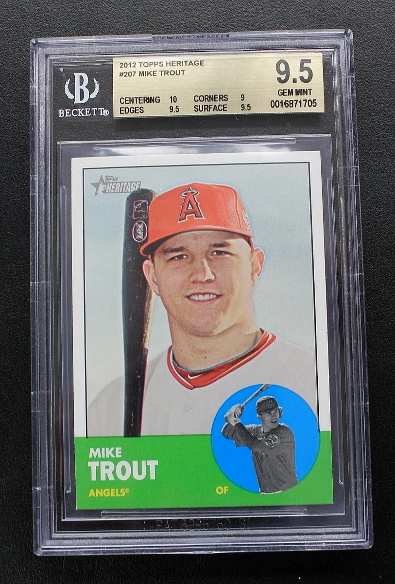 Mike trout マイク・トラウト 直筆サイン カード BGS9.5 Topps Mike Trout Anaheim Angels Grade 9.5 Baseball Sports Trading