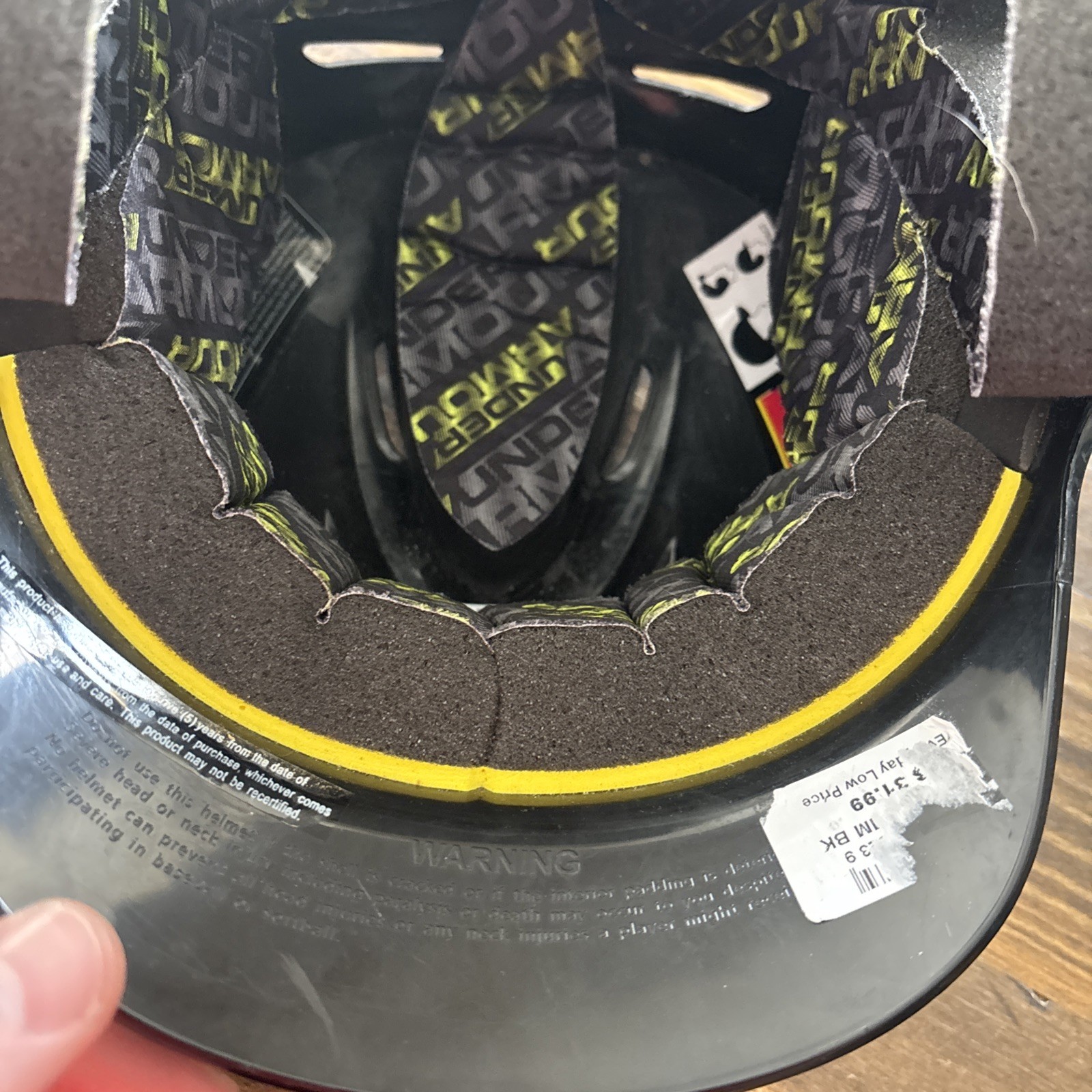 Open Box Under Armour Matte Molded Batting Helmet-Youth-Black  thumbnail 7