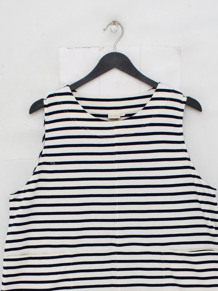 Vestido midi sin mangas BEYOND NINE L en blanco Foto 3 de 4