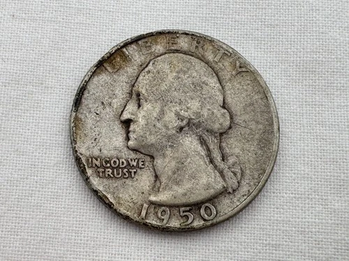 1950 D U.S. Washington Silver Quarter IU-7