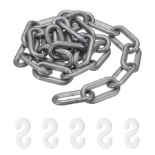 3.3 Feet (1m) Plastic Chain 50 x 5.5 mm Colorful Safety Link Chain, Gray