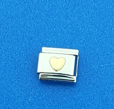 Uno Domani Heart Charm, 14k & stainless-steel Italian Modular Charm