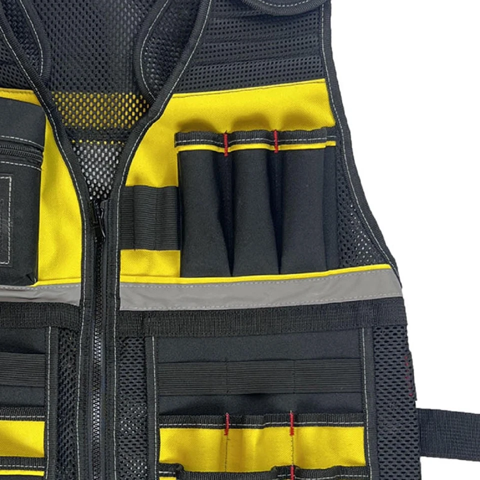 Tool Vest Portable with Multi Pocket for Electrician Carpenters Construction - Image 2 of 4
