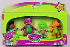 Barney's World "Hey Friends" 4-Pack Barney, Baby Bop, BJ, David Play Figures