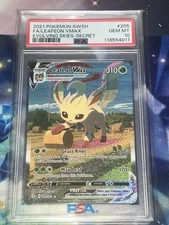 Pokemon Leafeon VMAX Evolving Skies Secret Rare Full Alt Art #205 PSA 10