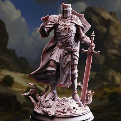 Human Paladin Miniature - Ser Ludwig - DM Stash 32mm