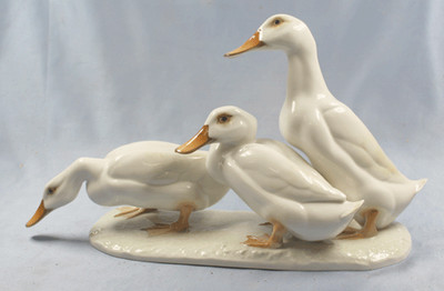 Enten gruppe große figur Hutschenreuther ente porzellan duck diller 1970