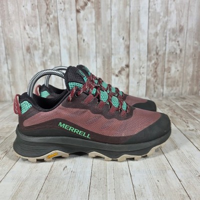 Merrell Moab Speed Women's Trail Running Shoes J066858 Maroon Green Vibram