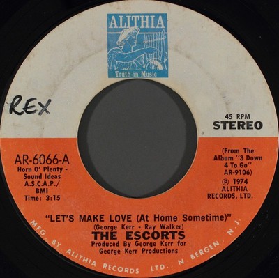 The Escorts - Let's Make Love (At Home Sometime) (7'')
