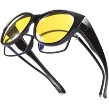 Br  Guras Oversized Polarized Fit over Sunglasses Over Glasses for Men and