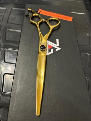 7 Zoll Friseur Haarsalon Schere Japanischer Edelstahl Goldene Schere Rechts 