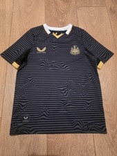 Newcastle United Castore 2021/2022 4th Kit Boys Medium Football Shirt Grey Black