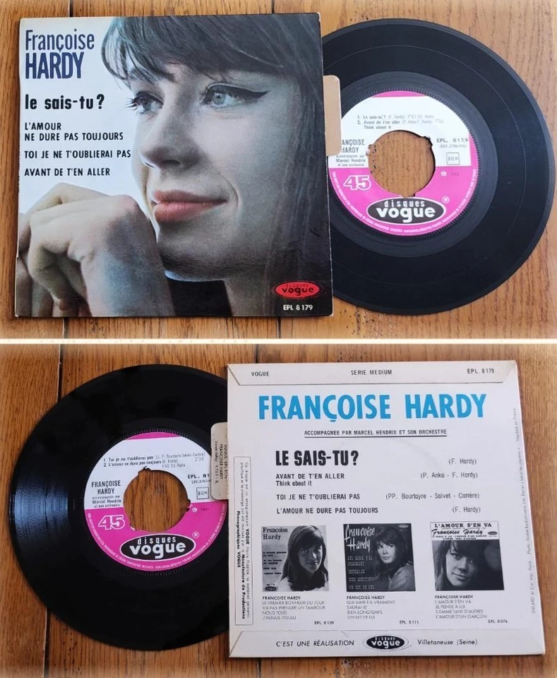 EP 45t RPM BIEM (7") FRANCOISE HARDY « Le sais-tu ?» +3 YE-YE France (Lang 1963) - Photo 1/1