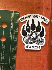 BSA Philmont Scout Ranch NM Small Sticker Bear Paw Vinyl Water Bottle
