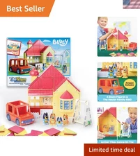 Creative Bluey Magnetic Tile Playset with Figures - 52-Piece Set for Toddlers
