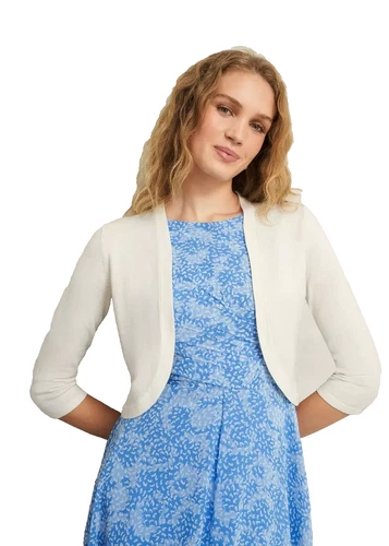 HOBBS Carrie Bolero Cardigan Crop Jacket Ivory M UK 12 14 RRP £49 BNWT