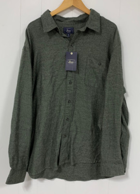 GH Bass Button Up Shirt Men s XXL Green Long Sleeve Pocket Casual