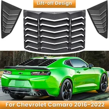 Rear+Side Window Louver Sun Shade Cover for Chevy Chevrolet Camaro 2016-2024 ABS