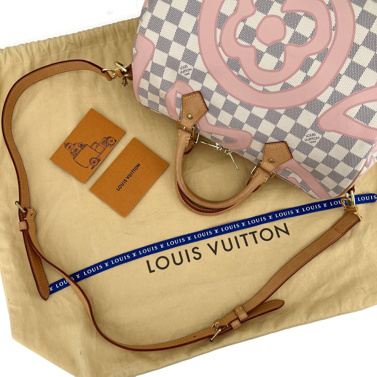 Louis Vuitton Damier Azur Speedy Bandouliere 30 Satchel (SHF-22266) – LuxeDH